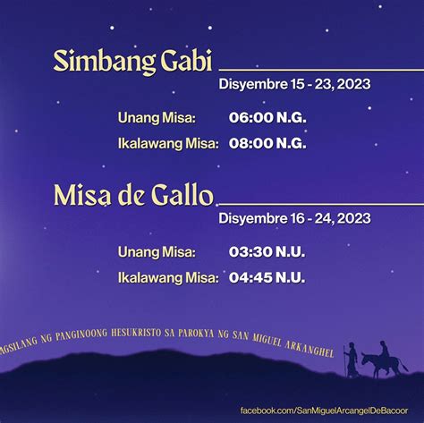 st michael bacoor mass schedule|ANG PASKO SA .